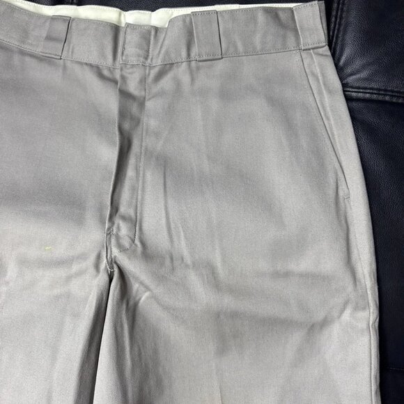 Dickies Men's Work Shorts Gray Regular Fit Flat Front Slash Pockets Waistband 36 - Picture 3 of 16